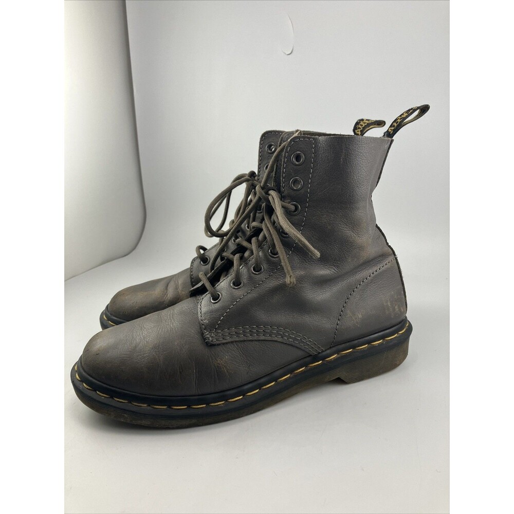 Dr. Martens PASCAL Grey Soft Leather Boots Womens US 9, Men’s 8, EU 41 Docs